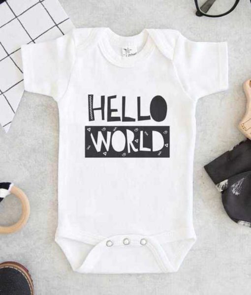 Hello World Baby Onesie