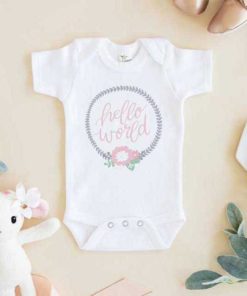 Hello World Cute Baby Onesie