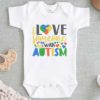 I Love Someone With Autism Baby Onesie