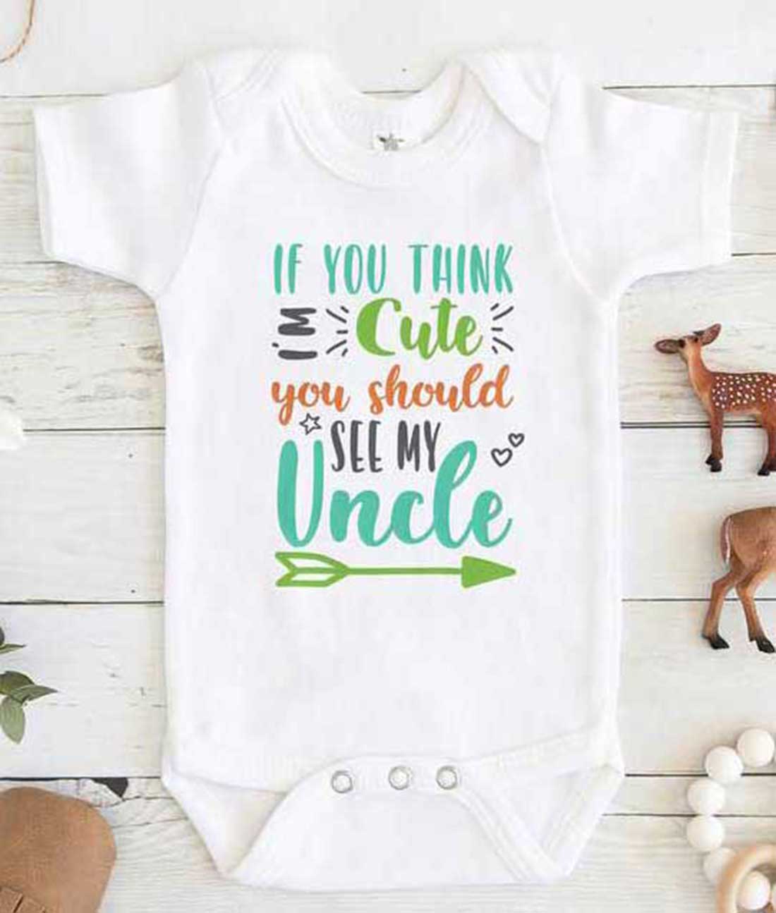 Cute One-Piece Infant Baby Bodysuit Uncles Drinking Buddy If You Think Im Cute You Should See My Uncle 