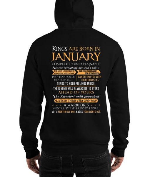 Kings Are Born In January Pulllover Hoodie