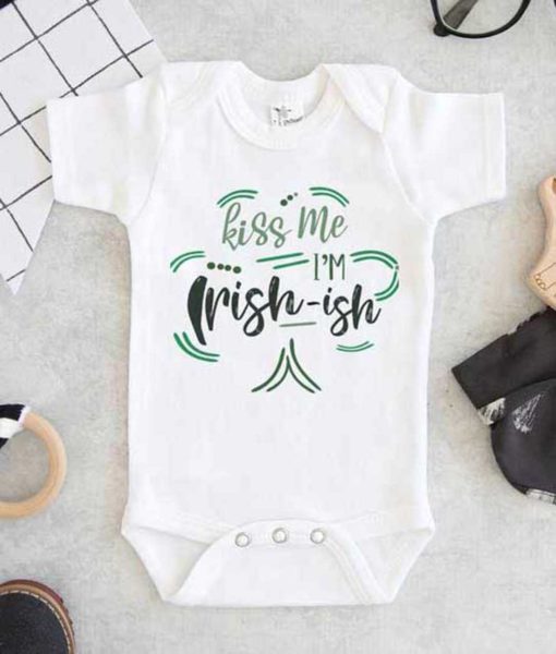 Kiss Me Im Irish ish Baby Onesie