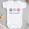 Life is Sweet Macaroon Baby Onesie