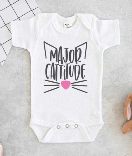 Major Cattitude Baby Onesie