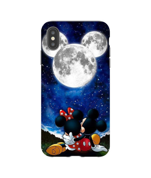 Mickey Minnie and Moon iPhone Case