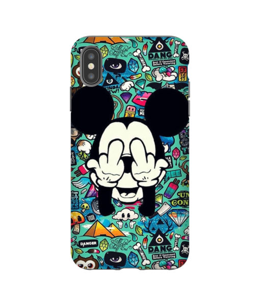 Micky Mouse Fuck You iPhone Case