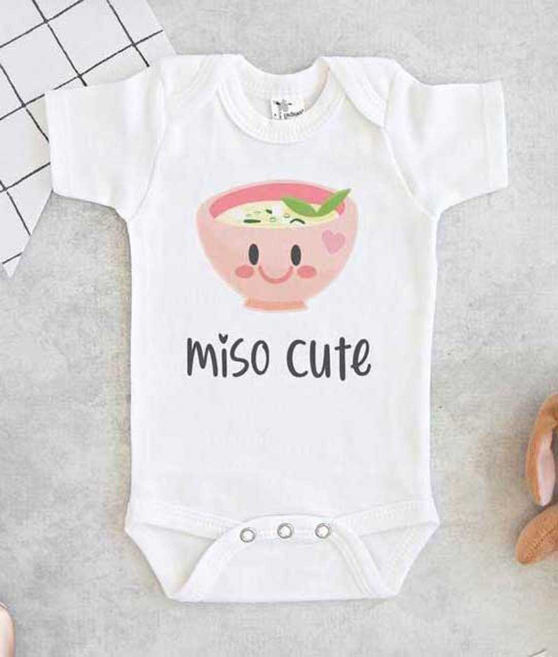 Lucky Star Miso Cute Onesie Pink Girl Baby Boy Clothes Funny Onesies Sushi Onesie Cute Baby Onesies Baby Onesie Girl