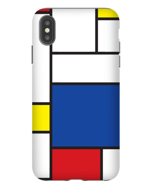 Mondrian Minimalist De Stijl Modern Art II iPhone Case