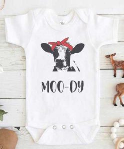Mood Dy Cow Baby Onesie
