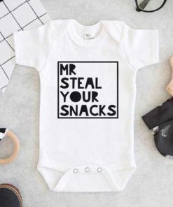 Mr Steal Your Snacks Baby Onesie