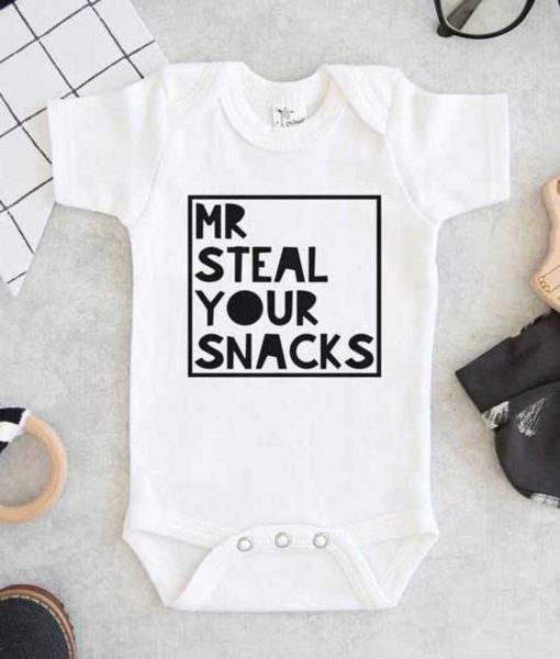 Mr Steal Your Snacks Baby Onesie