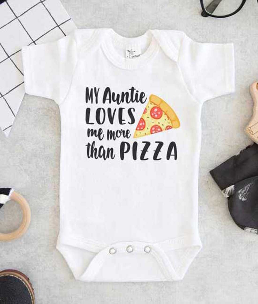 My Great-Uncle Loves Me More Than Pizza Baby Cotton Sleeper Gown 