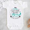 My Daddy Loves Me To The Moon And Back Baby Onesie