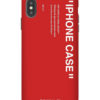 Off White Red Background iPhone Case