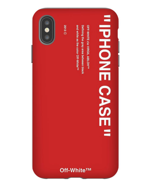 Off White Red Background iPhone Case