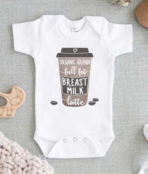 Organic Grande Full Fat Breast Milk Latte Baby Onesie