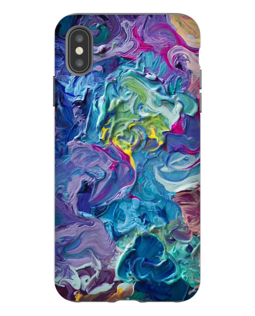 Rainbow Flow Abstraction iPhone Case