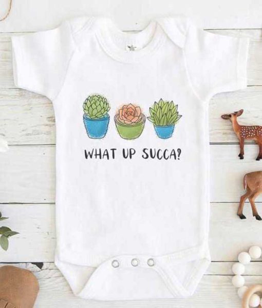 SUCCULENT What up Succa Baby Onesie