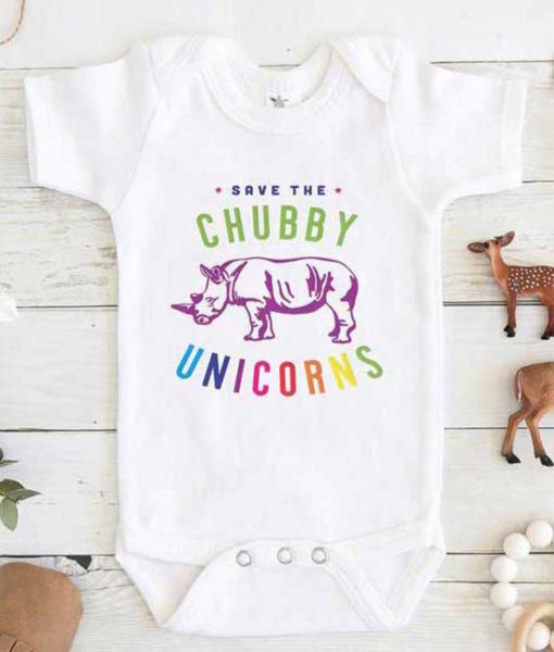 Save the Chubby Unicorn Baby Onesie