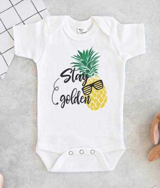 Stay Golden Pineapple Baby Onesie