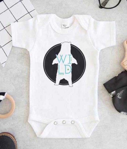 Wild Bear Hipster Baby Onesie