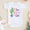 You Grow Girl Cactus Baby Onesie