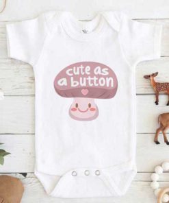 cute as a button baby Onesie Baby Onesie