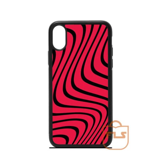 Psychedelic Red Black PewDiePie Wave iPhone Case