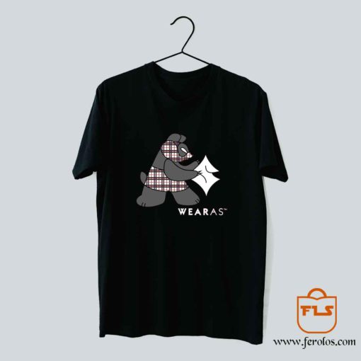 WEARAS Plaid Panda T Shirt