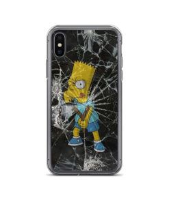 Bart Simpson Cracked Glass iPhone Case