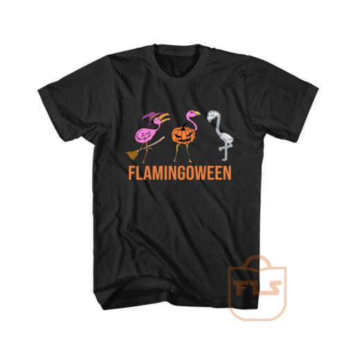 Flamingoween Halloween Cheap Graphic Tees
