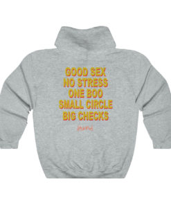 Good Sex No Stress One Boo Small Circle Big Checks Hoodie