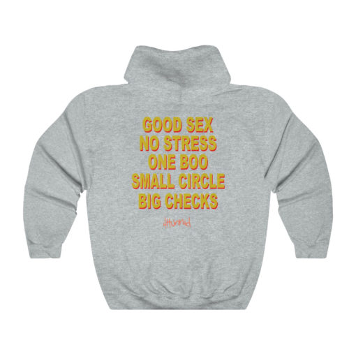 Good Sex No Stress One Boo Small Circle Big Checks Hoodie