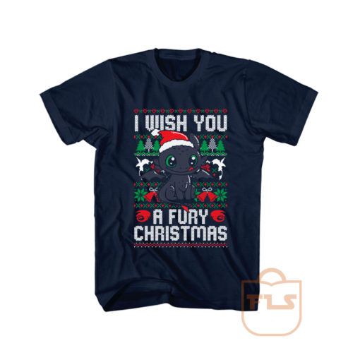 I Wish You a Fury Christmas Ugly T Shirt