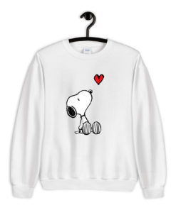 Peanuts Heart Sitting Snoopy Sweatshirt