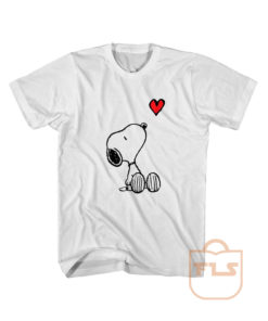 Peanuts Heart Sitting Snoopy T Shirt