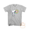 Peanuts Snoopy Pink Daisy Flower T Shirt