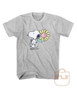 Peanuts Snoopy Pink Daisy Flower T Shirt