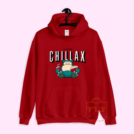 I'd Rather Chillax Snorlax Pokemon Hoodie