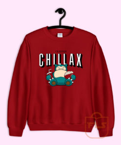 I'd Rather Chillax Snorlax Pokemon Sweatshirt