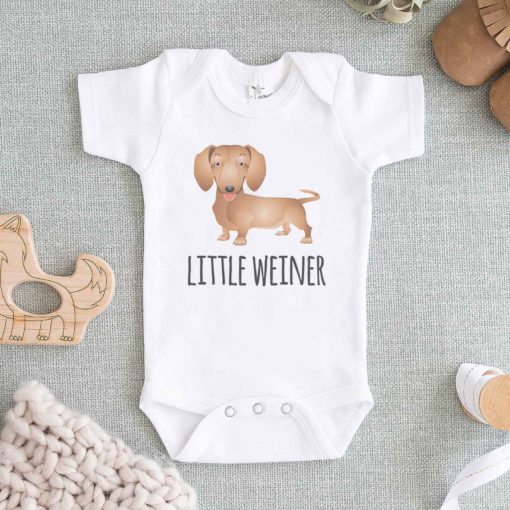 Little Weiner Dachshund Baby Onesie