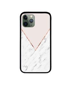 Peony Blush Geometric Marble iPhone Case