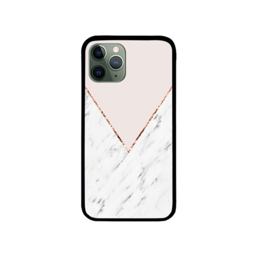 Peony Blush Geometric Marble iPhone Case
