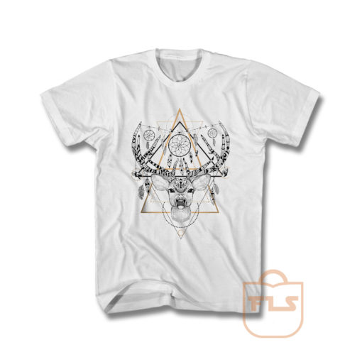 Deer Mandala Boho Style T Shirt