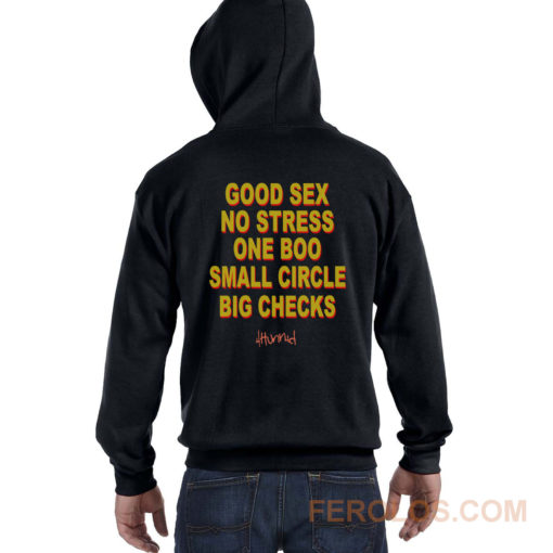 Good Sex No Stress One Boo Small Circle Big Checks YG Hoodie