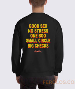 Good Sex No Stress One Boo Small Circle Big Checks YG Sweatshirt