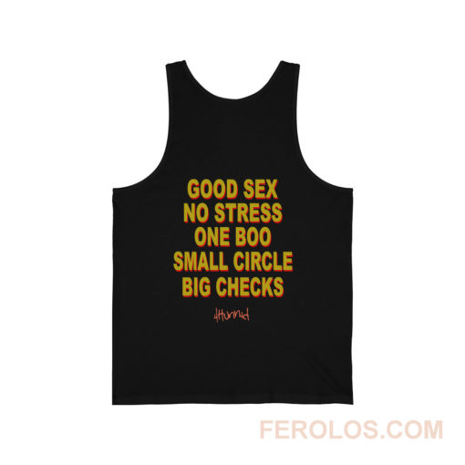 Good Sex No Stress One Boo Small Circle Big Checks YG Tank Top