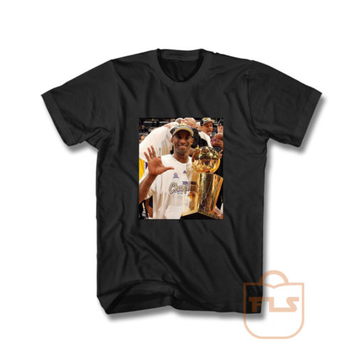 Kobe Bryant Holding Number 5 T Shirt