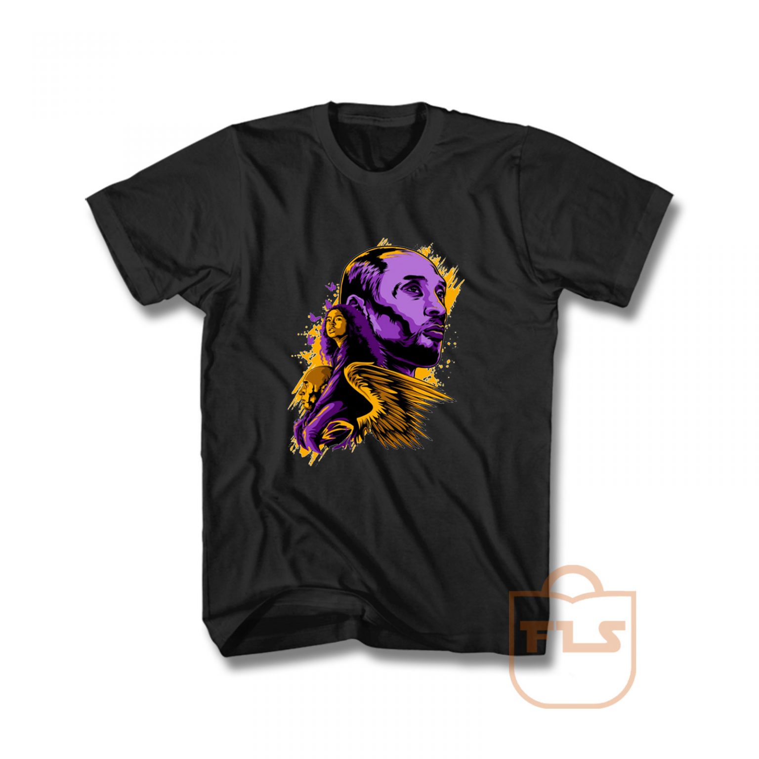 Kobe Bryant and Gigi Painting T Shirt- FEROLOS.COM