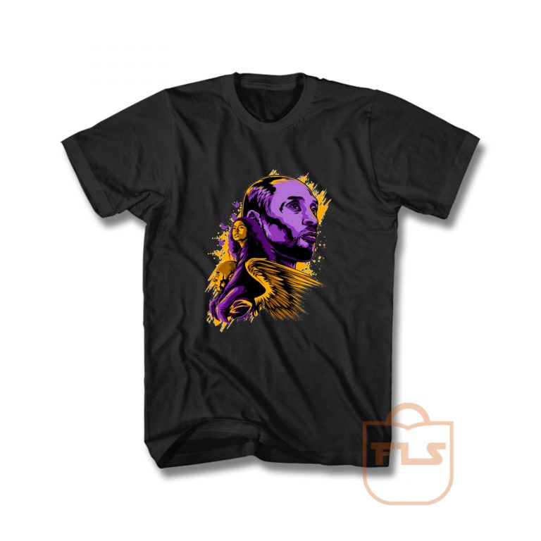 Kobe Bryant and Gigi Painting T Shirt- FEROLOS.COM